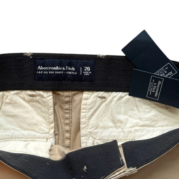 Abercrombie & Fitch 7" All Day Plain front‎ shorts NWT Khaki 26 - Picture 2 of 7